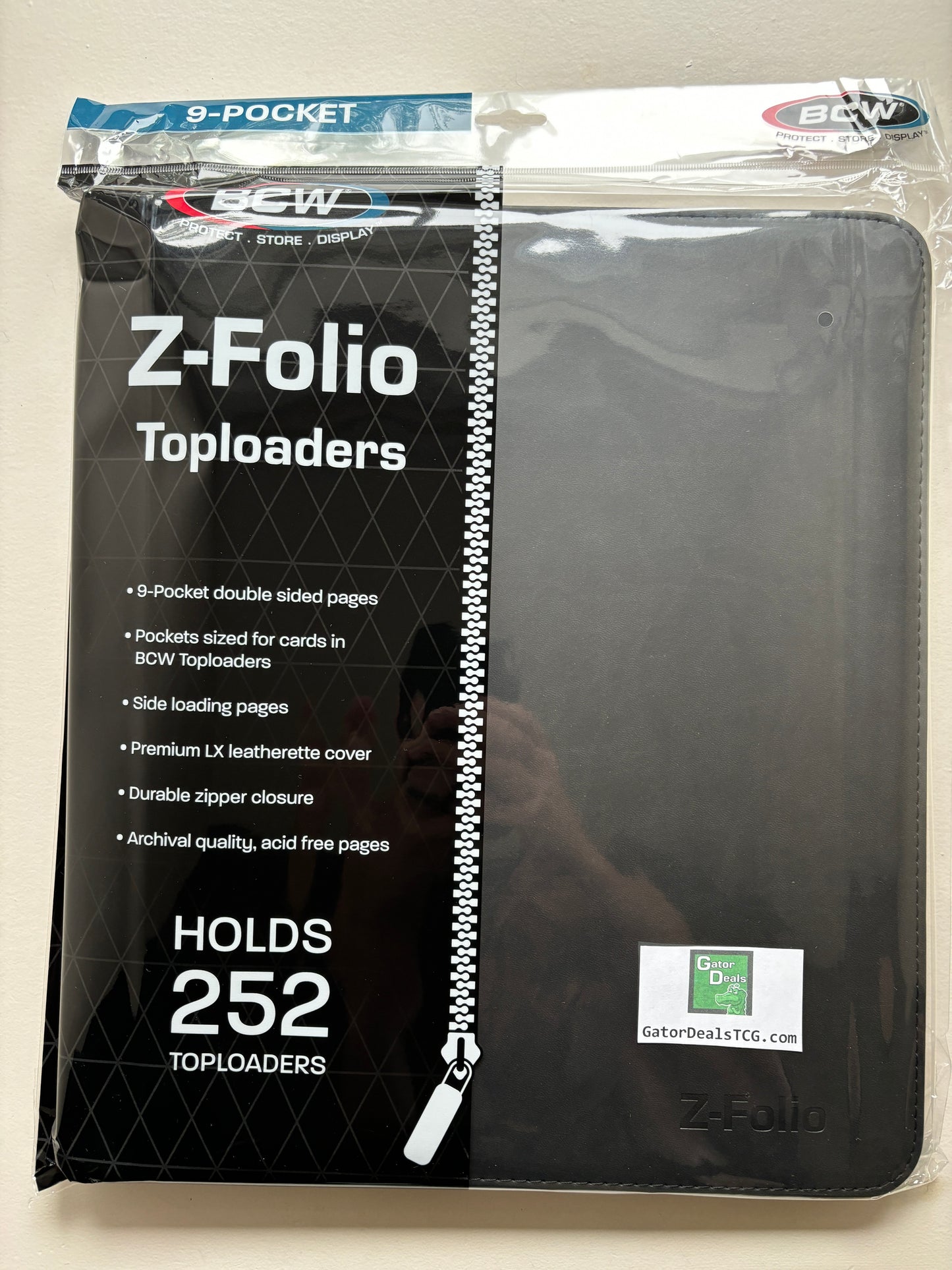 BCW Z-Folio LX 9 Pocket Binder (Toploader) - Black