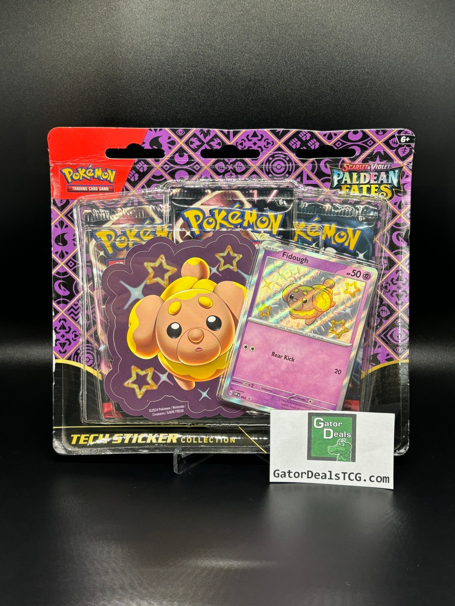 Pokémon TCG: Scarlet & Violet- Paldean Fates Tech Sticker Collection 3 Pack Blister