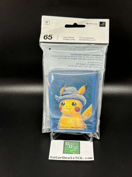 Pokémon Center × Van Gogh Museum: Pikachu Inspired by Self-Portrait with Grey Felt Hat Card Sleeves (65 Sleeves)