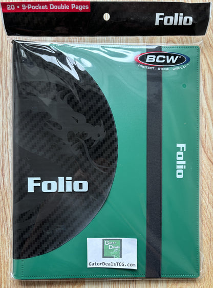 BCW Folio 9-Pocket Binder (Holds 360 Cards)