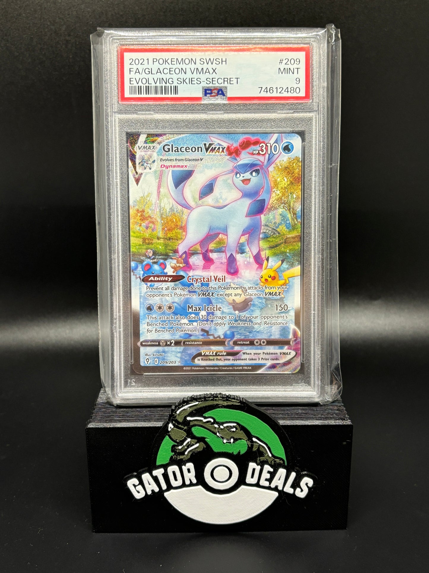 Glaceon VMAX Alt Art #209 - Pokemon Sword & Shield Evolving Skies