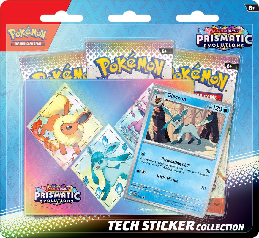 (PRE-ORDER)  - Pokémon TCG: Scarlet & Violet - Prismatic Evolutions Tech Sticker Collection