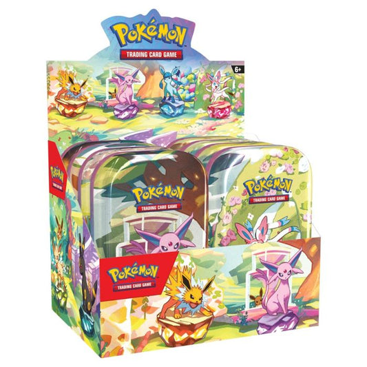 (PRE-ORDER)  - Pokémon TCG: Scarlet & Violet - Prismatic Evolutions Mini Tin Display